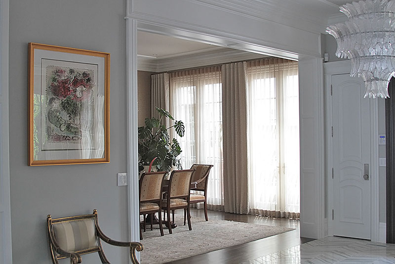 modern drapes for dining room